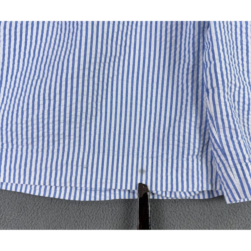 Berle‎ Shorts Mens 34 Regular Blue Hickory Seersucker Pleated Prep Trad Outdoor - Picture 2 of 9